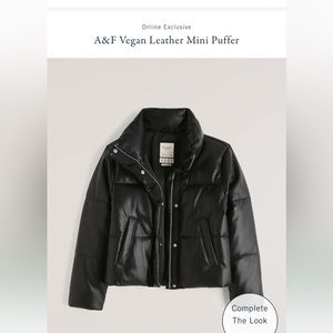 PERFECT Vegan Leather❄️ puffer coat-Abercrombie